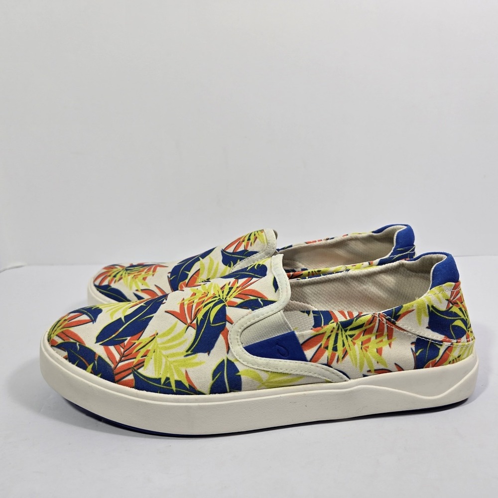 OluKai Lae' ahi Pa'i Beach Shoes Off White Aloha Mens 10.5 NEW NO BOX
